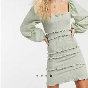 Sage Green Ruffle Dress